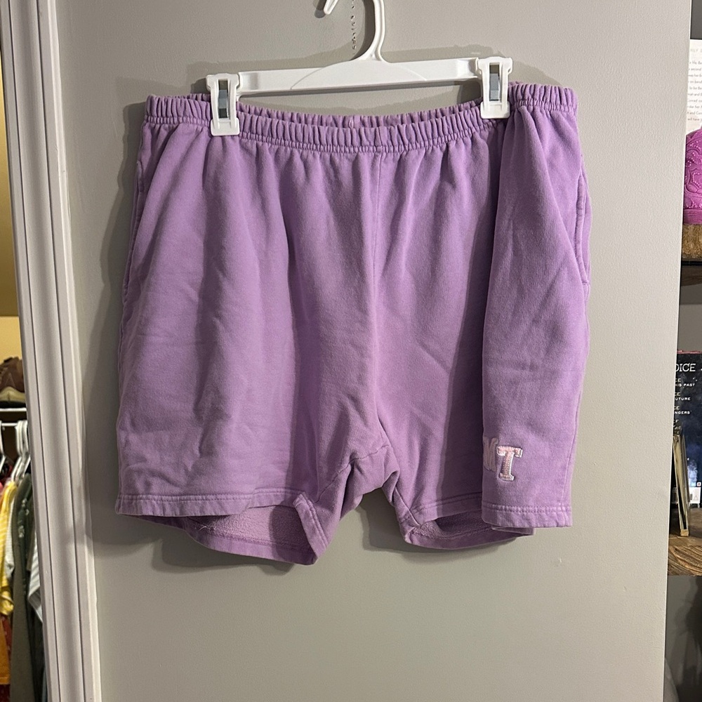 The Morning Toast 2XL purple sweatshorts